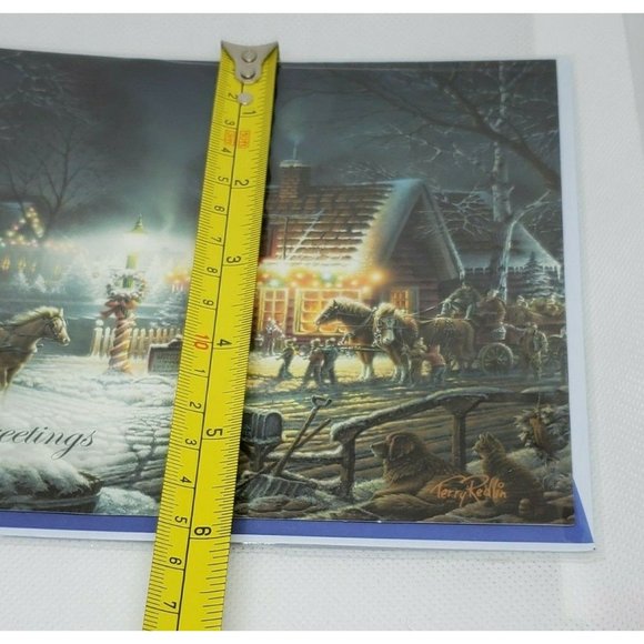 Christmas Greetings Terry Redlin Detailed Art Decorative Greeting Card - Picture 9 of 9
